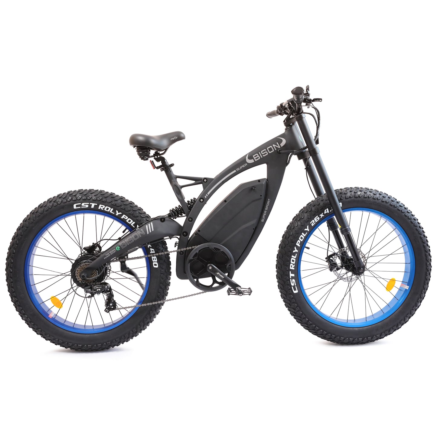 Bison Fat Tire Electric Bike - Matte Black - Goody's Electric Bikes