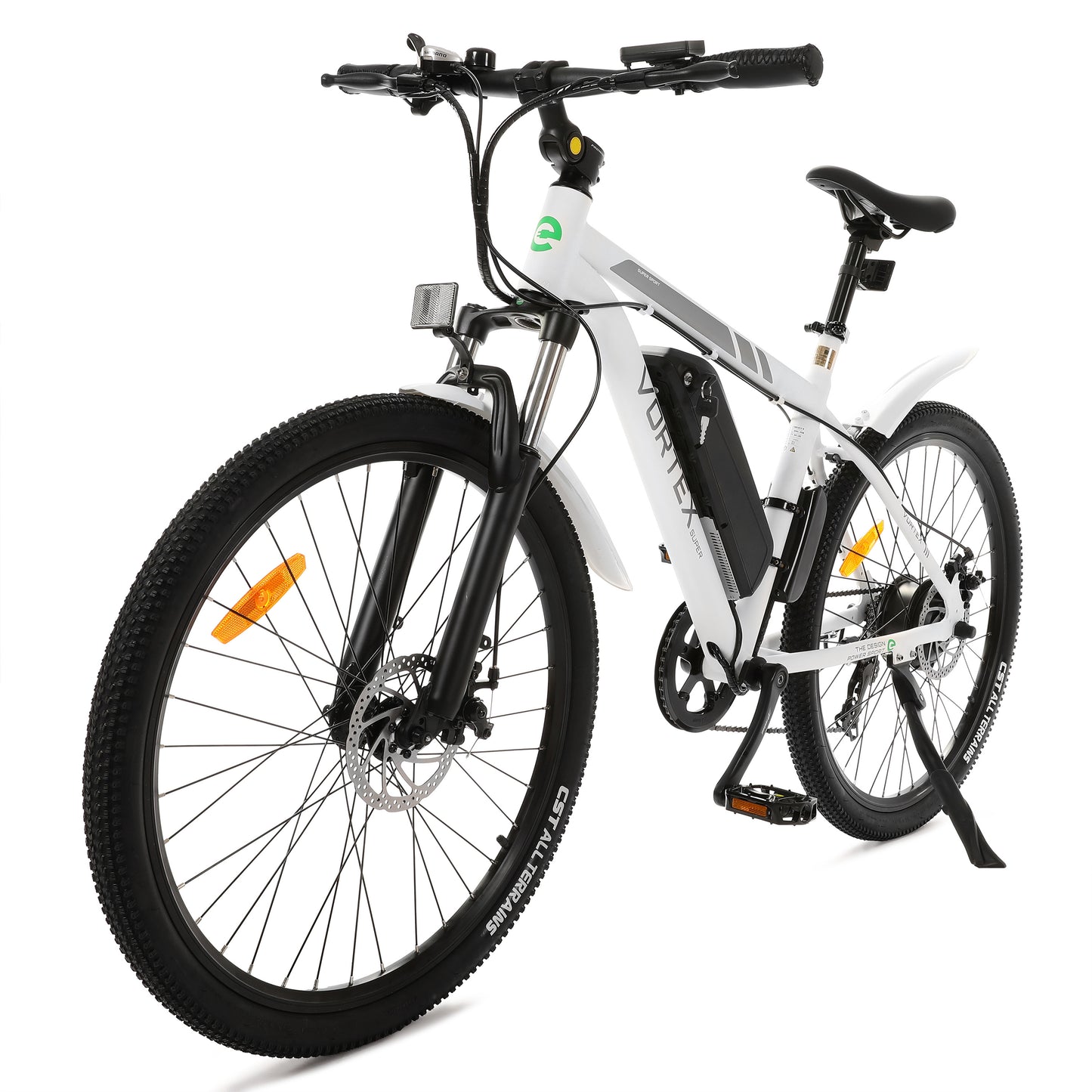 Vortex Electric City Bike - White - Goody's Electric Bikes