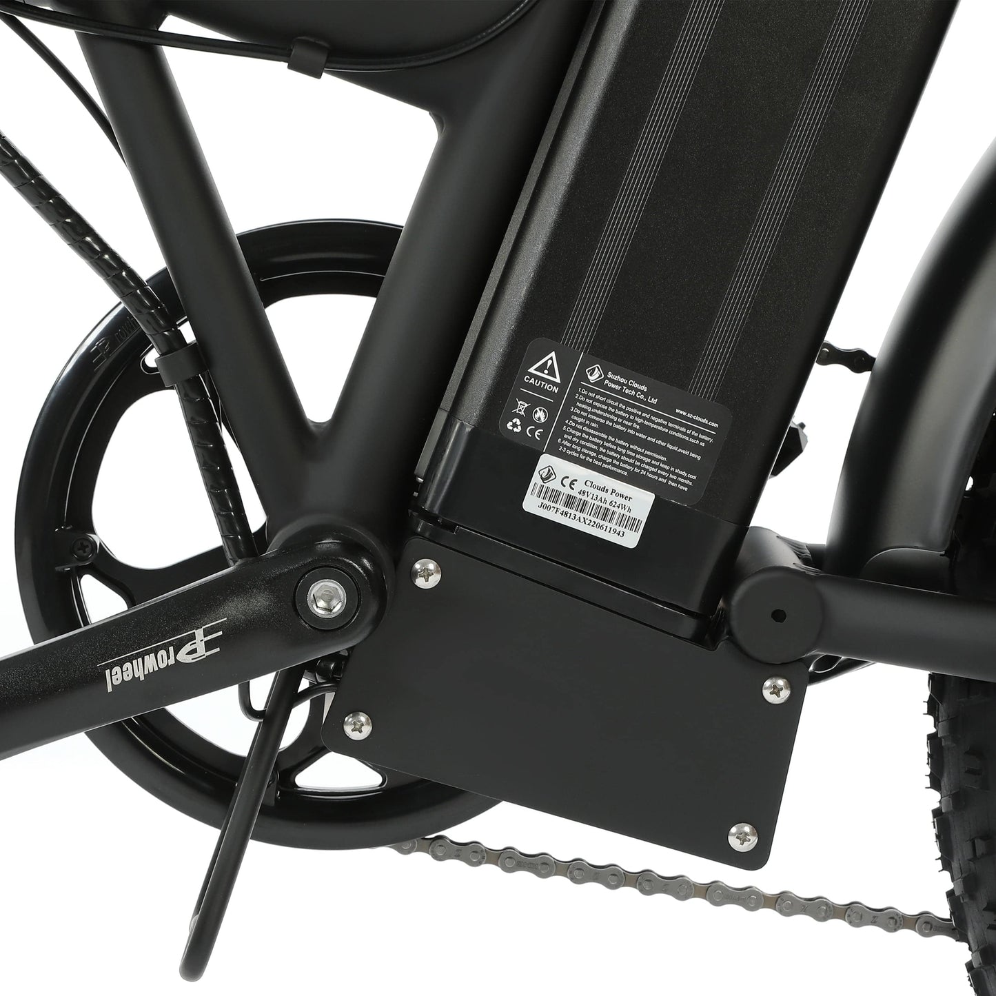 48v Folding Fat Tire Electric Bike - Black