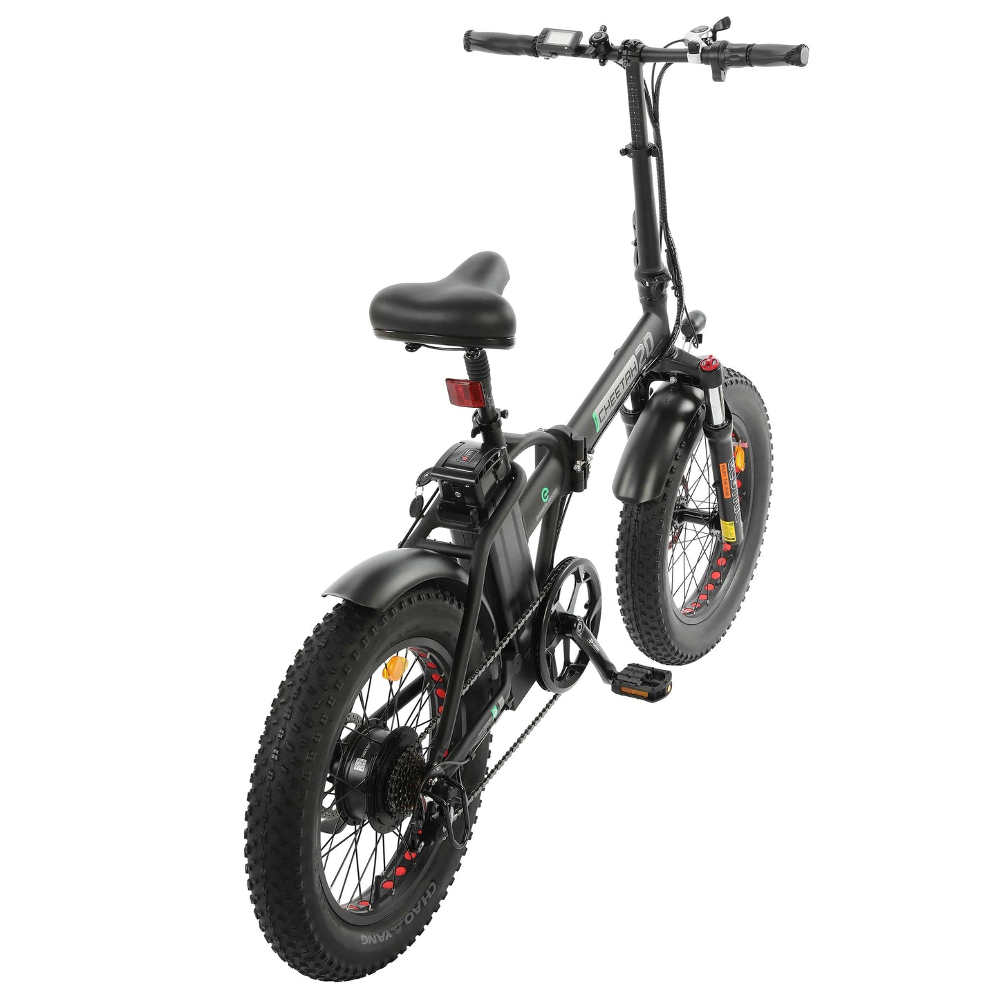 48v Folding Fat Tire Electric Bike - Black