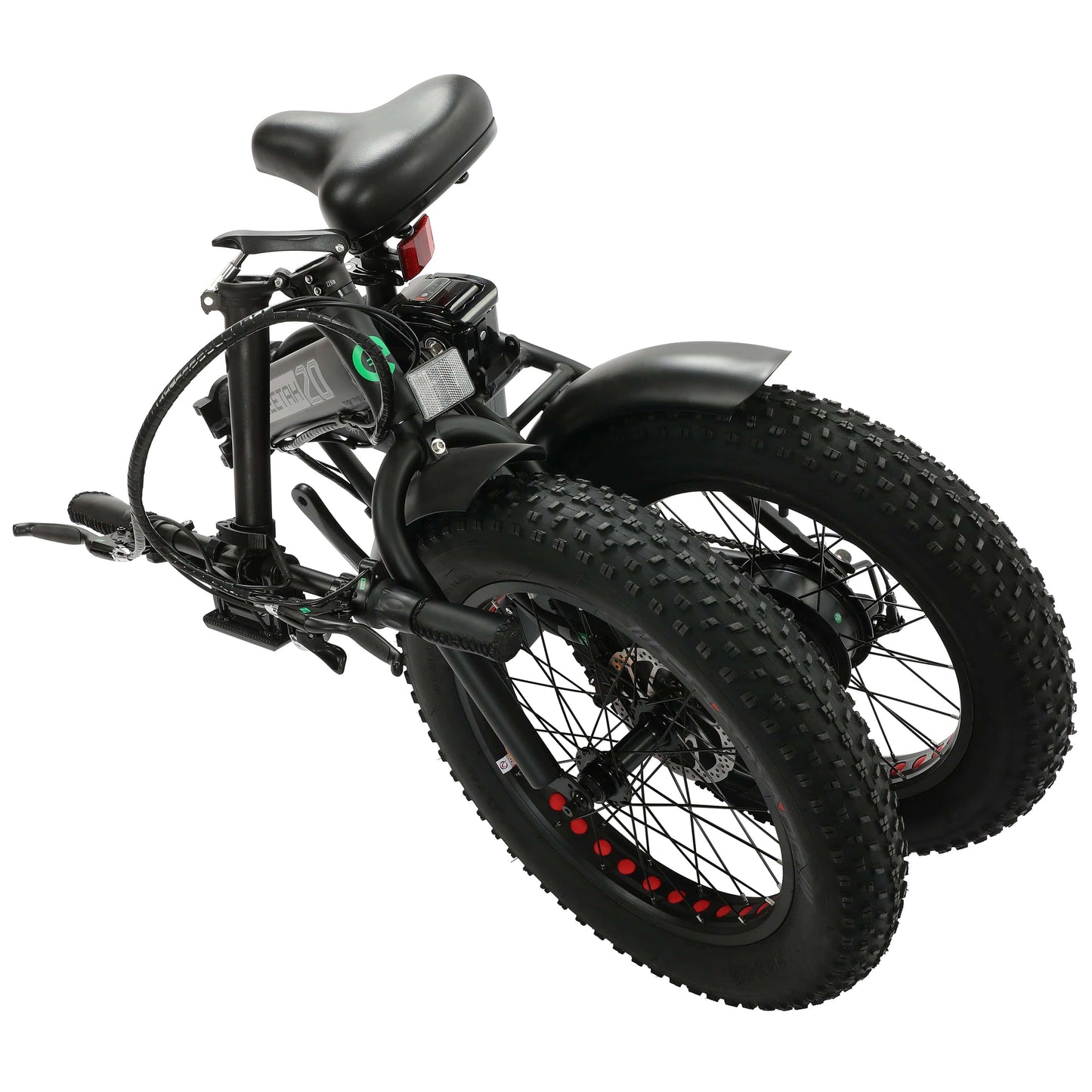 48v Folding Fat Tire Electric Bike - Black