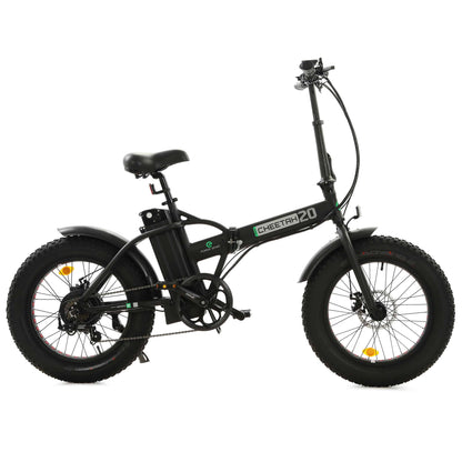 48v Folding Fat Tire Electric Bike - Black