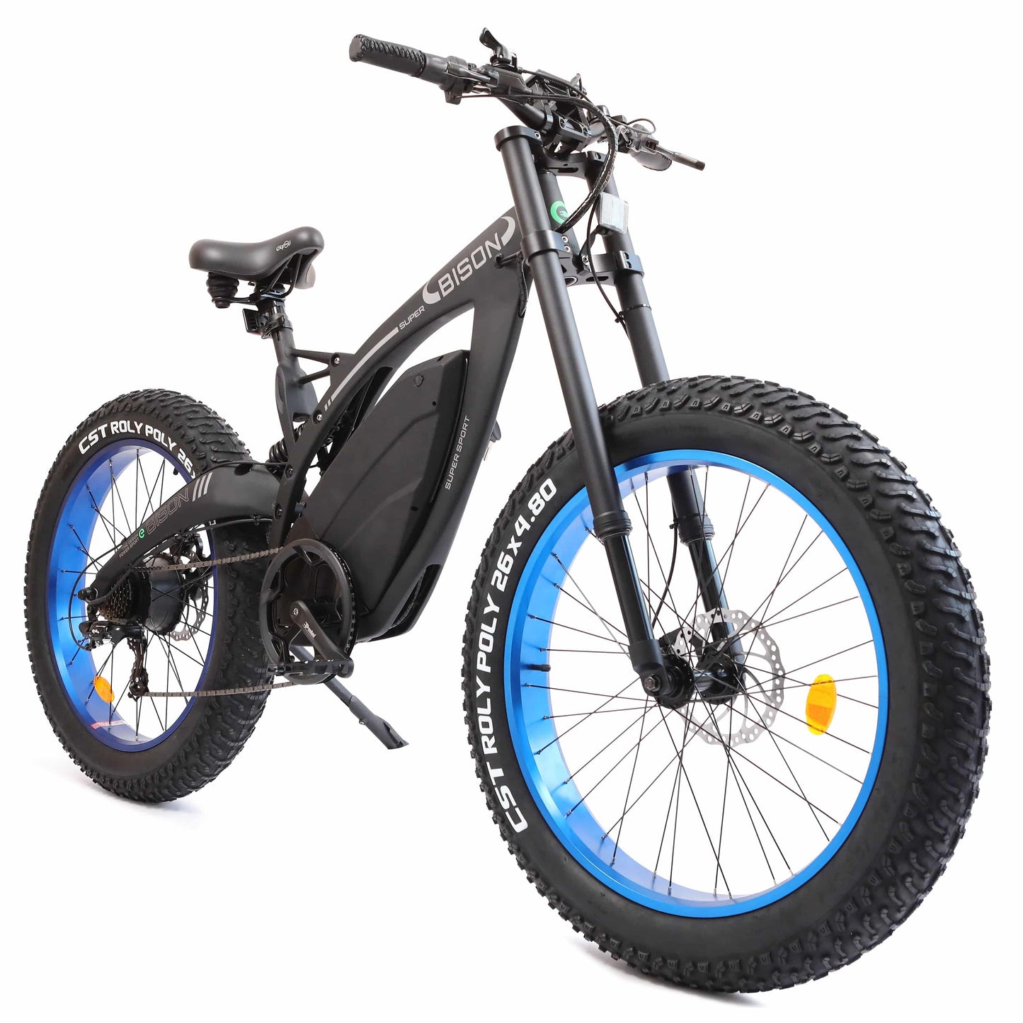 BISON Fat Tire Electric Bike - Matte Black