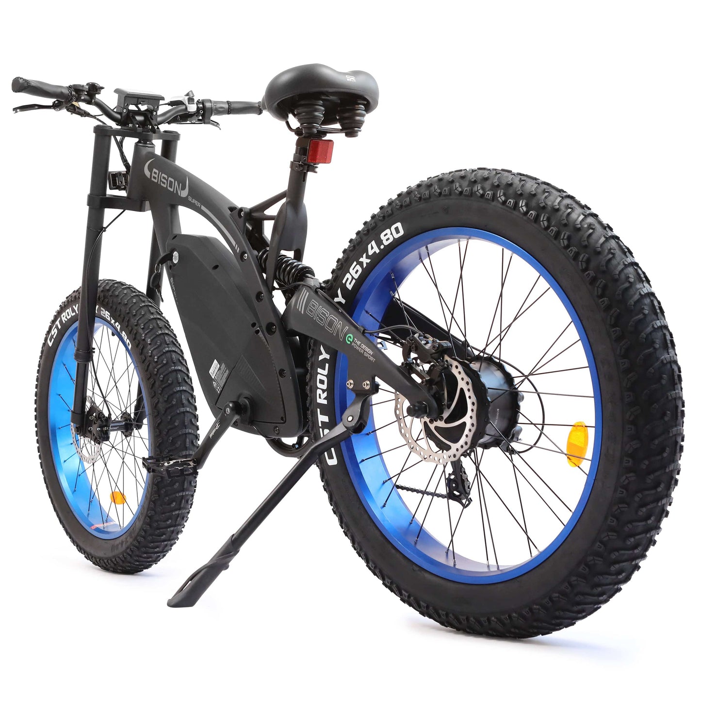 BISON Fat Tire Electric Bike - Matte Black