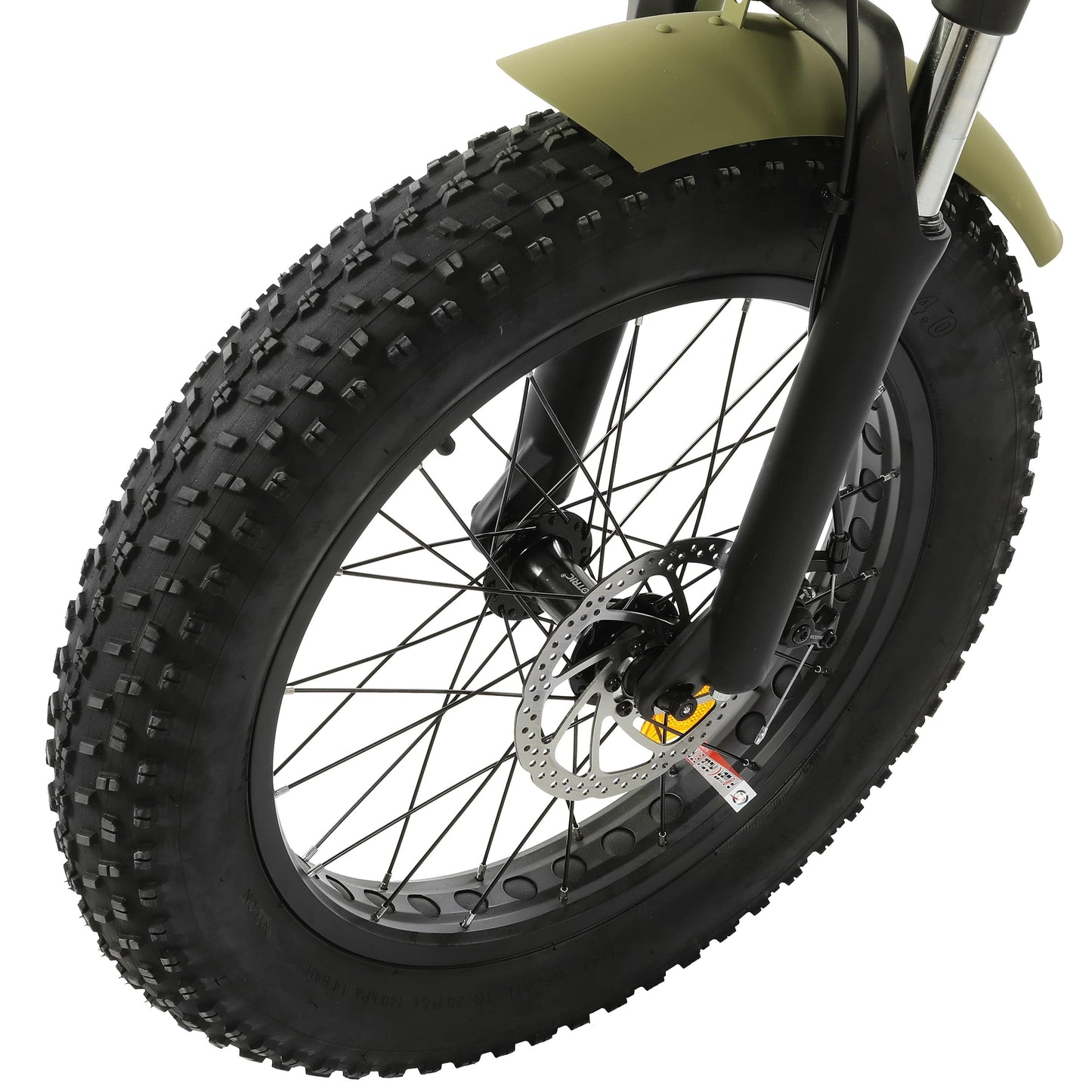 48v Fat Tire Folding Electric Bike - Matte Green