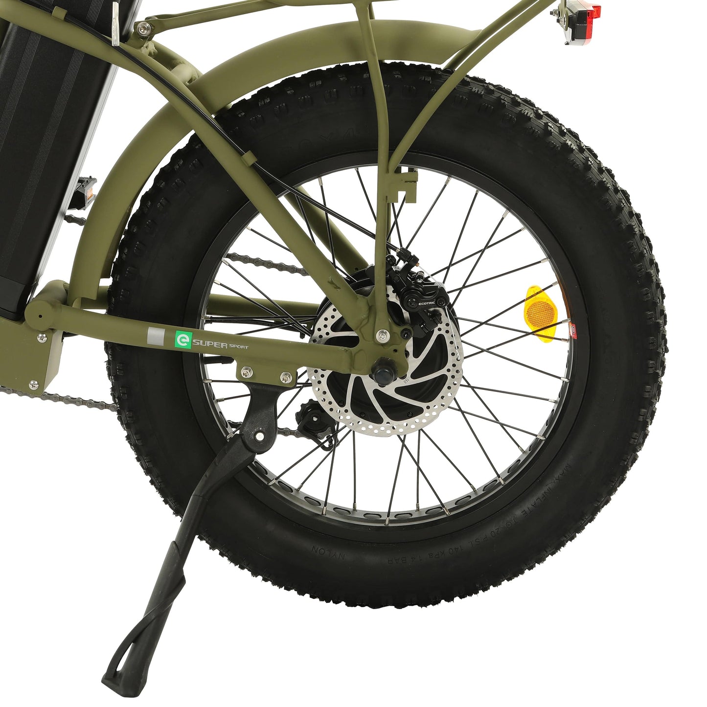 48v Fat Tire Folding Electric Bike - Matte Green