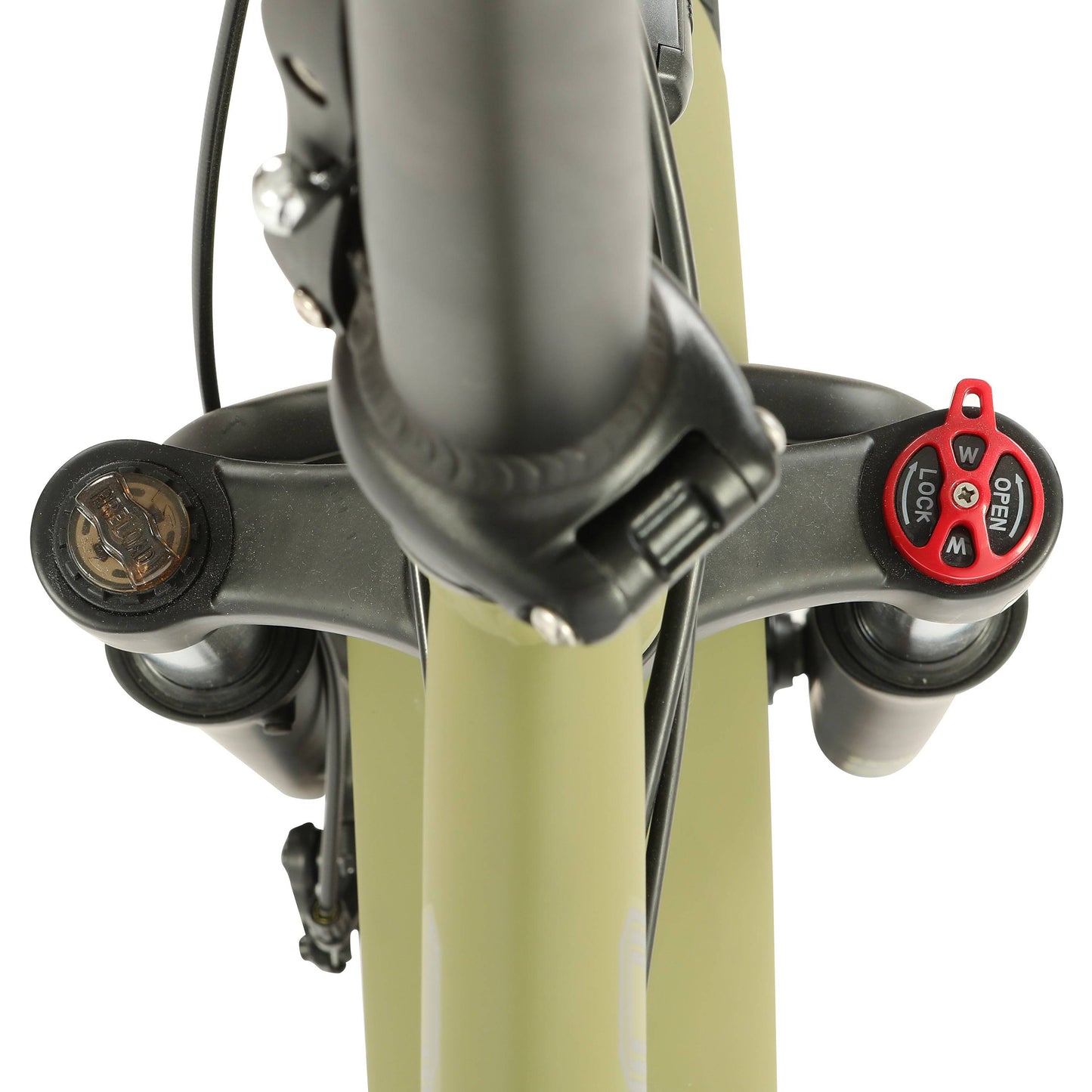 48v Fat Tire Folding Electric Bike - Matte Green