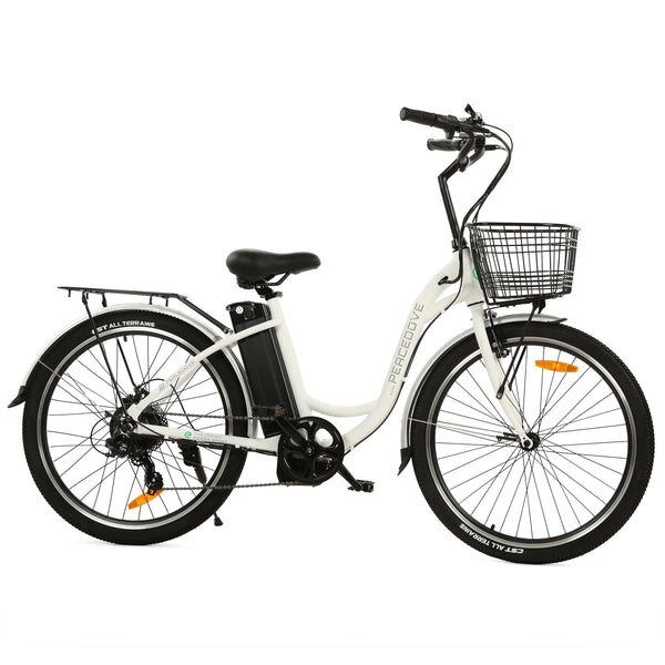 PEACEDOVE Electric City Bike - White