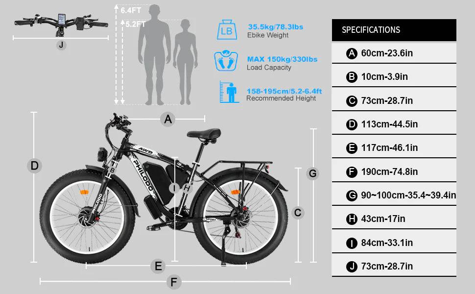 H8 Dual Motor Fat Tire Electric Bike